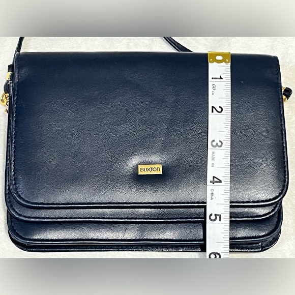 Buxton Blue Crossbody Wallet Purse with Many Zipper Pockets Card Slots 52” Strap - Picture 4 of 16